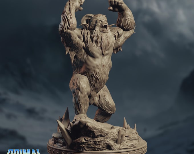 Rampaging Yeti Mini | Winter Horror Monster Miniature | Frozen Wilderness Boss | By Primal Collectibles
