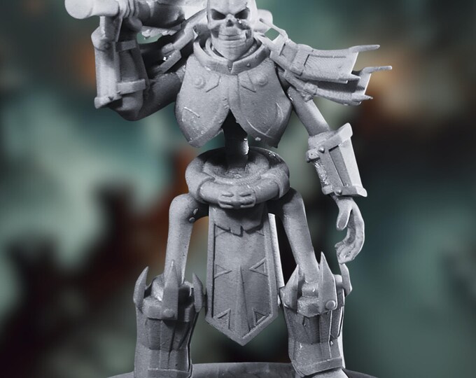 Animated Skeleton Fighter  Mini | Undead Tomb Guardian  Miniature | by RFIPrints