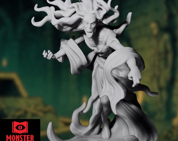 Wailing Banshee Miniature | Ghostly Screaming Woman Apparition For Horror TTRPG Encounters | By Monster Atlas
