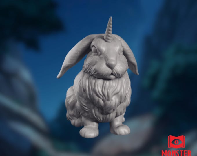 Almiraj Mini | Horned Bunny Familiar Miniature | Fae Wild Companion or Pet | By Monster Atlas