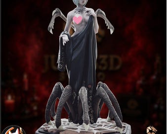 NSFW Spider Queen Model Kit | Silk & Venom Miniature | 1:12 Resin Mature Dark Fantasy Collector Piece | By Chagarin
