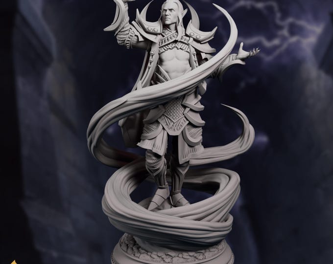 Drow Wizard Miniature | Underdark Dark Elf Mage, DM Stash