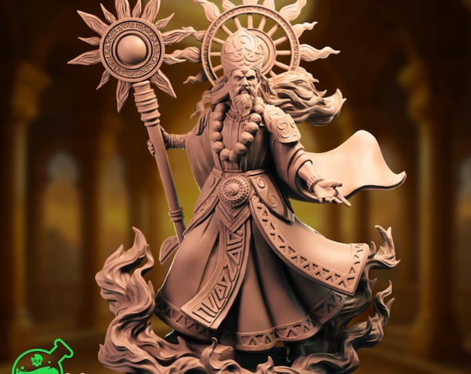 Sun Priest Mini | Light Cleric Radiant Holy Father | Divine Sorcerer | By TPK Labs