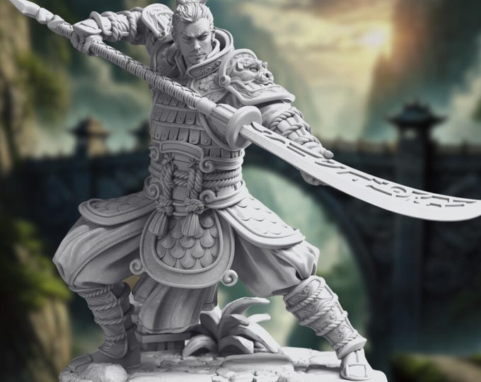 Eastern Warrior 5e Mini | Samurai Fighter  Miniature | DM Stash