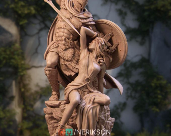 Medusa vs Perseus Resin Diorama Model Kit | 140mm Greek Mythology Statue by Nerikson