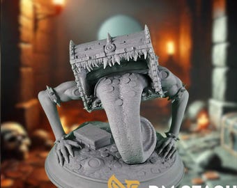 Mimic Chest Monster Miniature: TTRPG Resin Mini by DM Stash