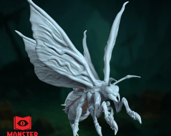 Hell Wasp Mini | Large Flying Demon Insect Miniature | Infernal Beast | By Monster Atlas