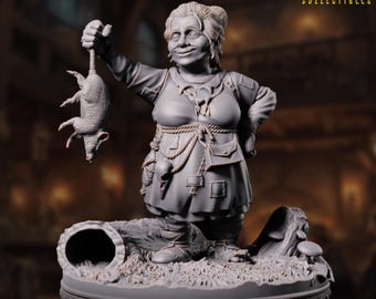 Halfling Tavern Keeper Miniature: Resin RPG NPC - Primal Collectibles