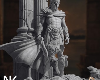 Achilles Greek Warrior Model | Mythology Display Kit | Heroic Diorama for Painters and Collectors | Nerikson