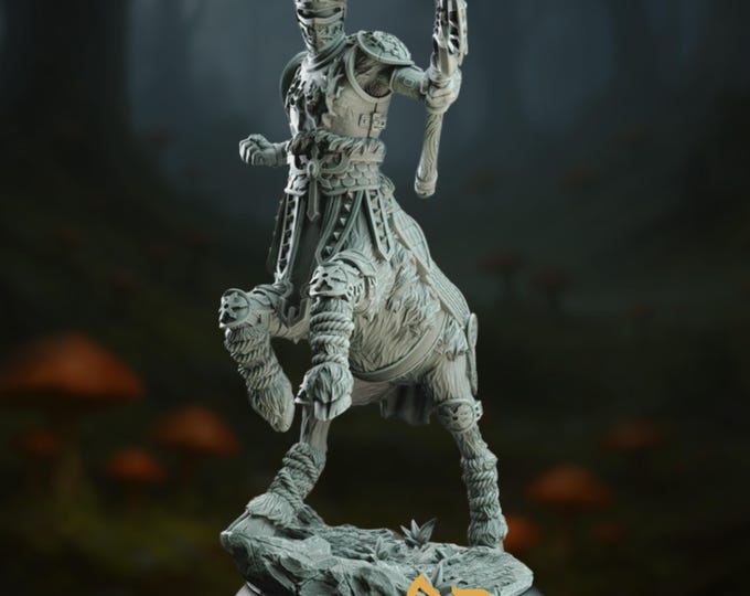 Feywild Stag Centaur Miniature | 32mm Scale Large Creature for Forest Boss Fights, Fey Guardians, or Mythic Encounters
