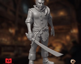 Frost Revenant Boss Mini | Undead Eldritch Knight Miniature | Ice Longsword | Monster Atlas