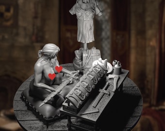 NSFW Female Hero Respite Model | Warrior Woman Undressing in Quiet Reflection | 120mm Scene | By DartArt3D