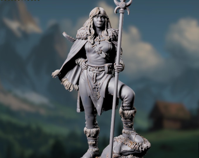 Female Bard Ranger Miniature: Primal Collectibles Resin Figure