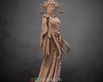 Oracle of the Cosmos Mini | Masked Divine Stargazer Sorceress with Astral Platform Base – by Nerikson