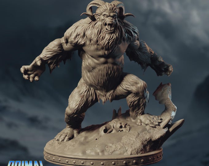 Yeti Mini | Frost Monster Miniature | Frozen Wastes Encounter | Arctic Boss Monster | By Primal Collectibles