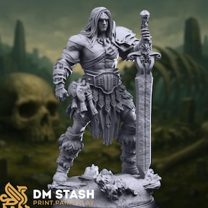 Giant Goliath Barbarian Mini | Large Greatsword Champion Fighter Miniature for 5e Adventures | By DM Stash