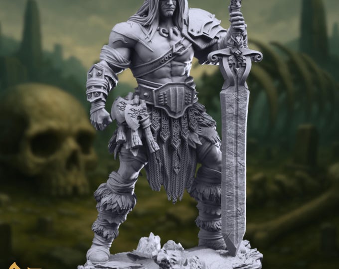 Giant Goliath Barbarian Mini | Large Greatsword Champion Fighter Miniature for 5e Adventures | By DM Stash