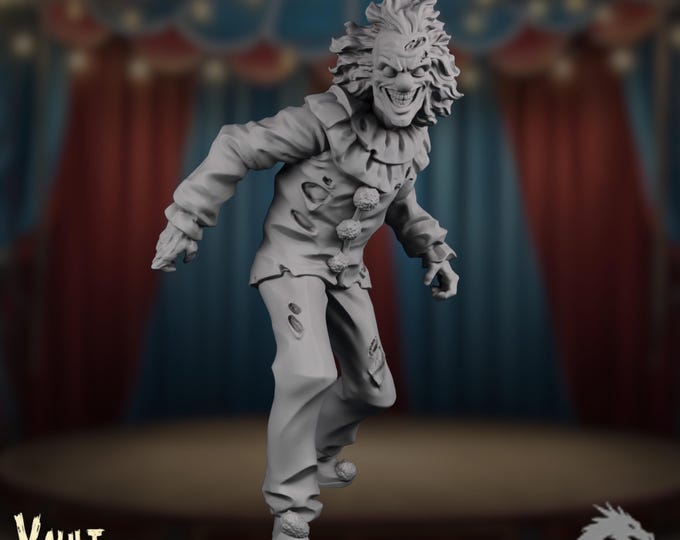 Maniac Clown Mini | Twisted Zombie Performer | Circus Horror NPC | By VaultZ