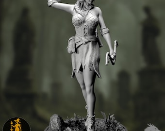 Arlia the Ascendant: Elf Ranger Mini - Progression One | Female Scout Archer Miniature | DartArt3D