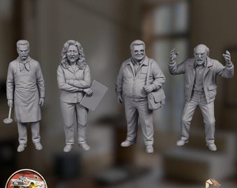 Funny Friends Set Three | Modern Civilian Miniature Pack | 32mm–75mm Multi-Scale Resin | Urban RPG Diorama NPC | By DoubleGDiecast