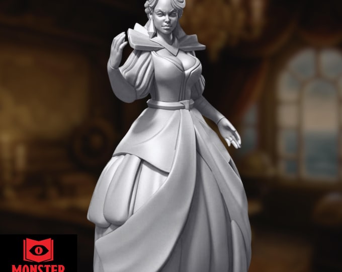 Highborn Lady Mini | Noblewoman Miniature | Elegant Court NPC | By Monster Atlas