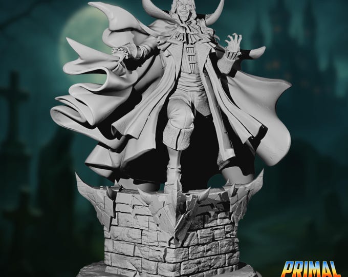 Vampire Lord Miniature | Gothic Nobel Vampire Villain or BBEG Mini | By Primal Collectibles