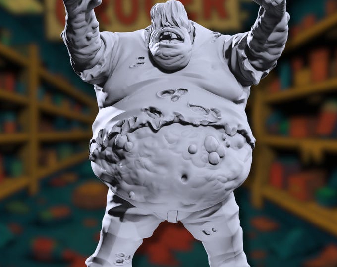 Fat Bloated Zombie Mini | Obese Infected Zombie Boss AFMBE & Zombie World