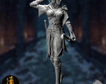 Arlia the Ascendant: Elite Elf Ranger Mini - Progression Three | Female Elven Archer Miniature | DartArt3D