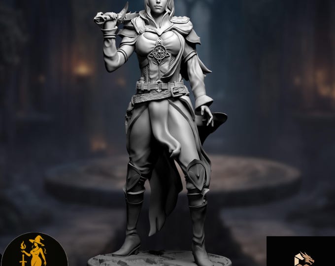 Female Hexblade Mini | Warlock Fighter Hybrid Miniature | Severina Level Two | DartArt3D
