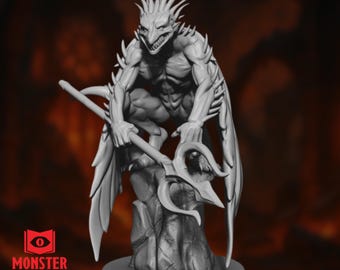Spine Devil Mini | Spiked Hellspawn Winged Underworld Miniature Fiend | By Monster Atlas