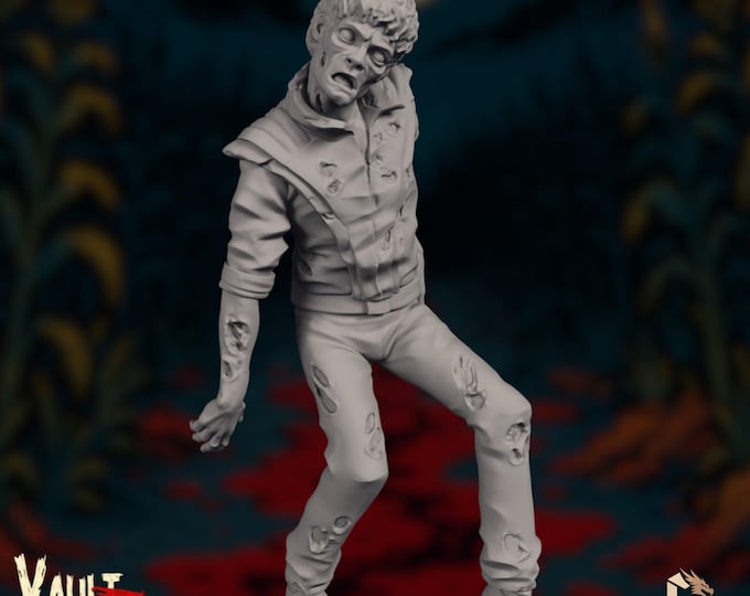Infected Dancer Figure | 80s Horror Tabletop Miniature | Zombicide Undead Shambler | VaultZ