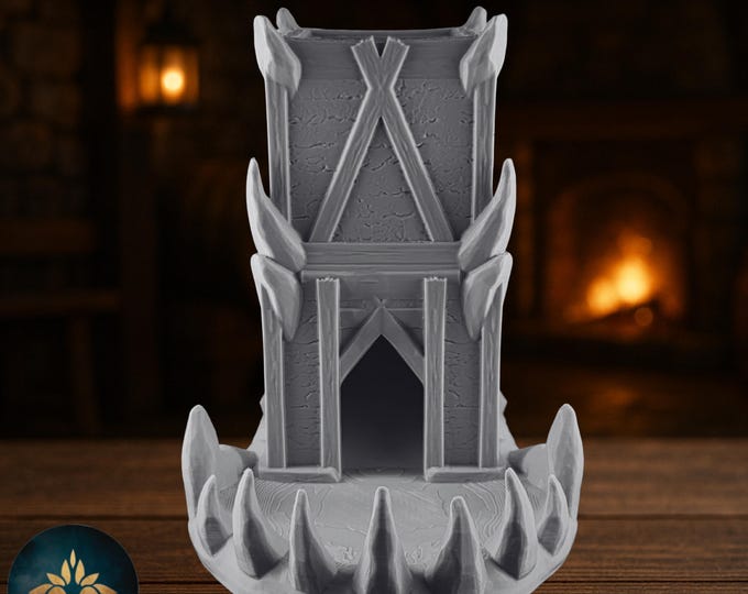 Spiked Keep Dice Tower | Gothic Castle Dice Roller | DM's Gift | Tabletop RPG Gaming Accessory | By Black Blossom Games