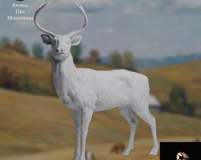 White-Tailed Deer Mini | Buck Animal Miniature | Realistic Wildlife Creature | By Animal Den Miniatures