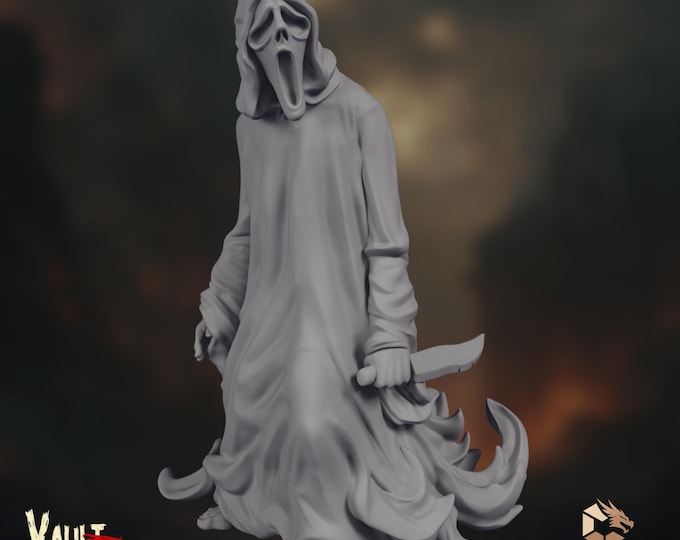 Ghost Killer Mini | Hooded Slasher Miniature | Horror Stalker with Hunting Knife | By VaultZ