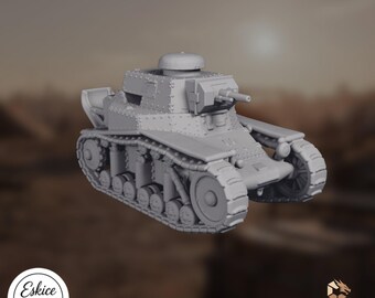 T18 Russian Tank Mini | Soviet Interwar Light Armor | 28mm 32mm Resin Historical | By Eskice Miniatures