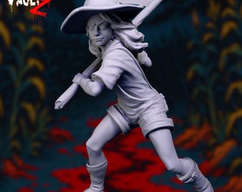 Farm Girl Survivor Mini | Scythe-Wielding Female Fighter | Rural Modern Apocalypse | By VaultZ