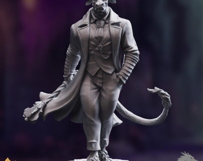 Minotaur Crime Lord Mini | Mastermind Boss Villain | Underworld Ruler | By DM Stash