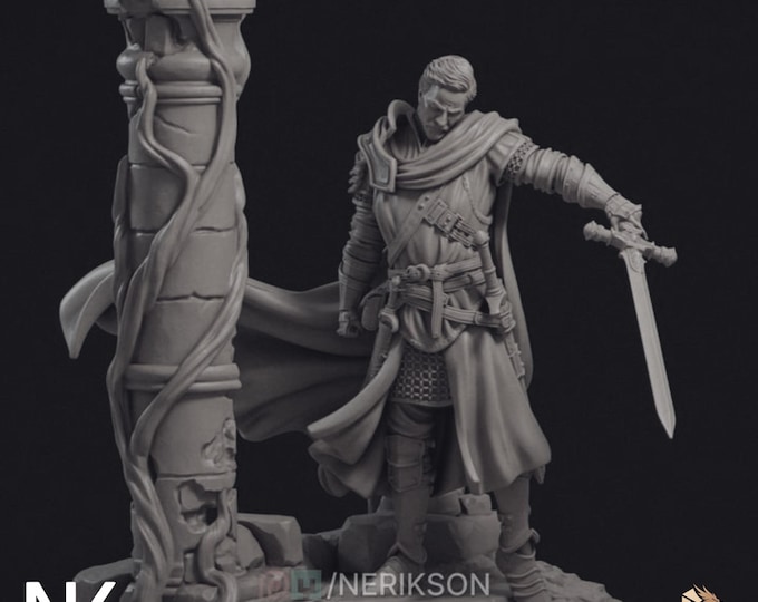 Sir Bedivere Resin Model Kit | Arthurian Hero Display | Legendary Camelot Diorama | Nerikson