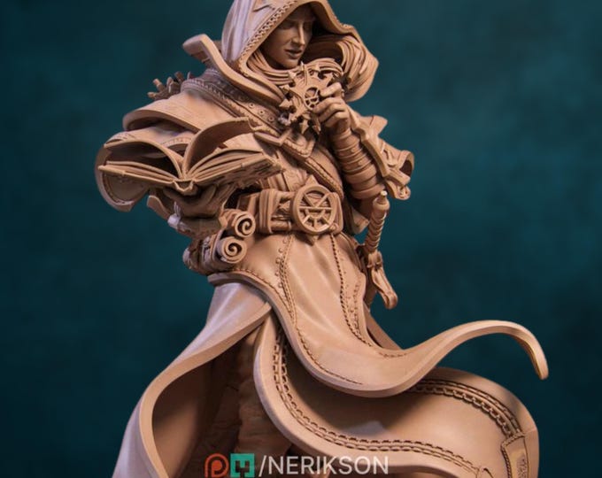 Elf Cleric Miniature: Light Domain Priest Paladin - Nerikson Resin Figure