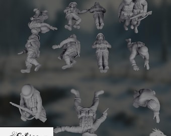 German WWII Casualties Mini | Fallen Soldier Miniature Set | Battlefield Diorama Figures | by Eskice Miniatures