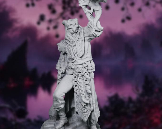 Dragon Cultist Miniature | Perfect for Sorcerer, Warlock, or NPC Leader | DM Stash