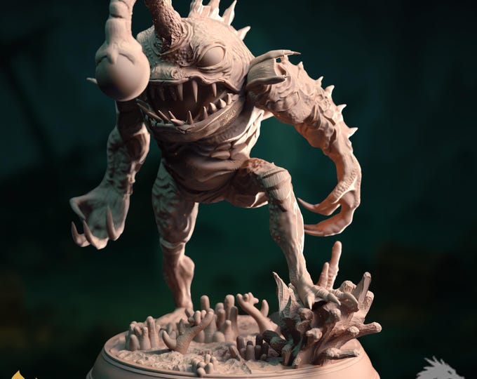 Angler Sea Monster Mini | Deep Sea Horror Miniature | By DM Stash