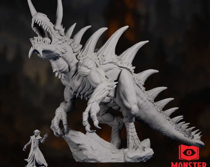 Tarrasque Gargantuan Monster Mini | Legendary Kaiju Boss Creature | 32mm Scale | Colossal Endgame Boss NPC | By Monster Atlas