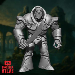Iron Golem Miniature | Large Construct Sentinel Monster for Fantasy RPG&#39;s | By Monster Atlas
