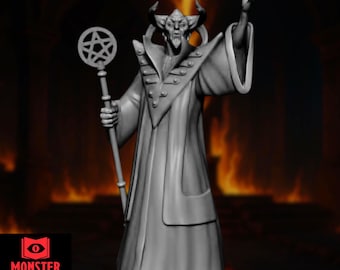 Asmodeus Demon Lord Mini | Devil King of the Nine Hells Large Miniature for an Epic Encounter | By Monster Atlas