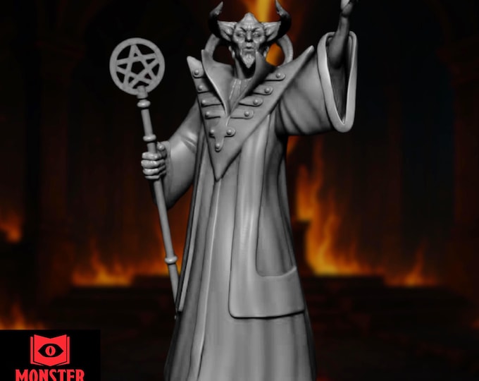 Asmodeus Demon Lord Mini | Devil King of the Nine Hells Large Miniature for an Epic Encounter | By Monster Atlas