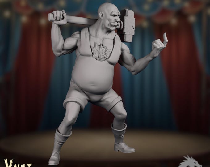 The Strongman Survivor Mini | Post-Apocalyptic Fighter Miniature | By VaultZ