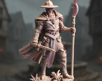 Crusader with Halberd Mini | Polearm Paladin Knight Miniature | By DM Stash