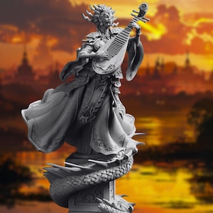Medusa Sorceress Mini | Snake Queen Miniature | Large Scale 32mm | DM Stash