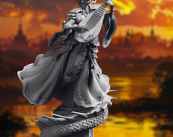 Medusa Sorceress Mini | Snake Queen Miniature | Large Scale 32mm | DM Stash